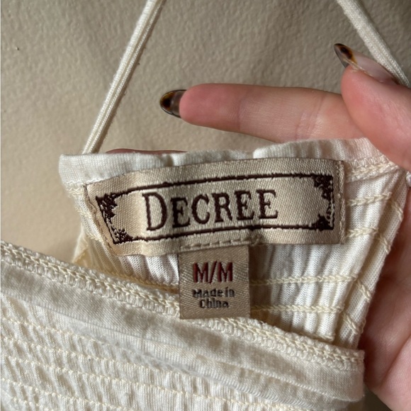 Decree Cream Boho Tank Top - Picture 3 of 9